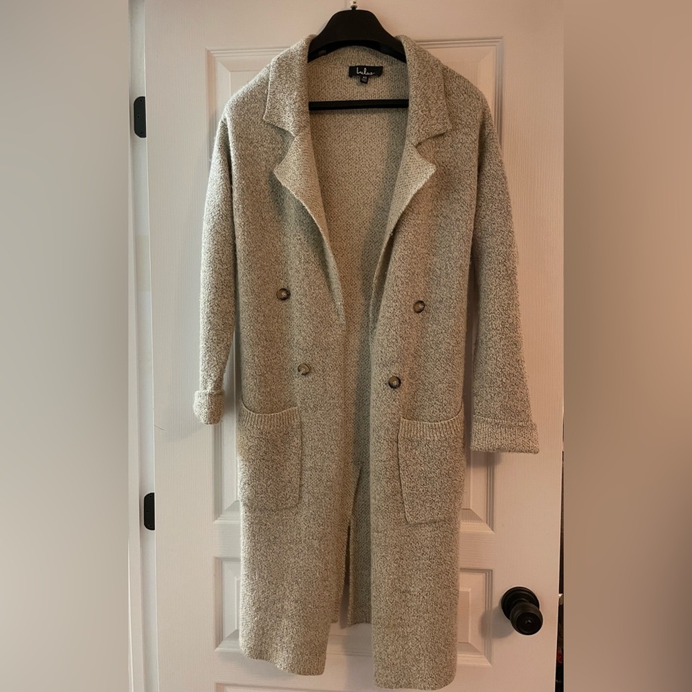 Lulu's long oversized cardigan